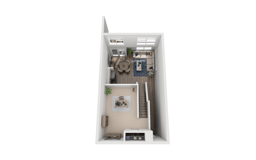 S10L - Studio floorplan layout with 1 bathroom and 969 square feet (Floor 2)