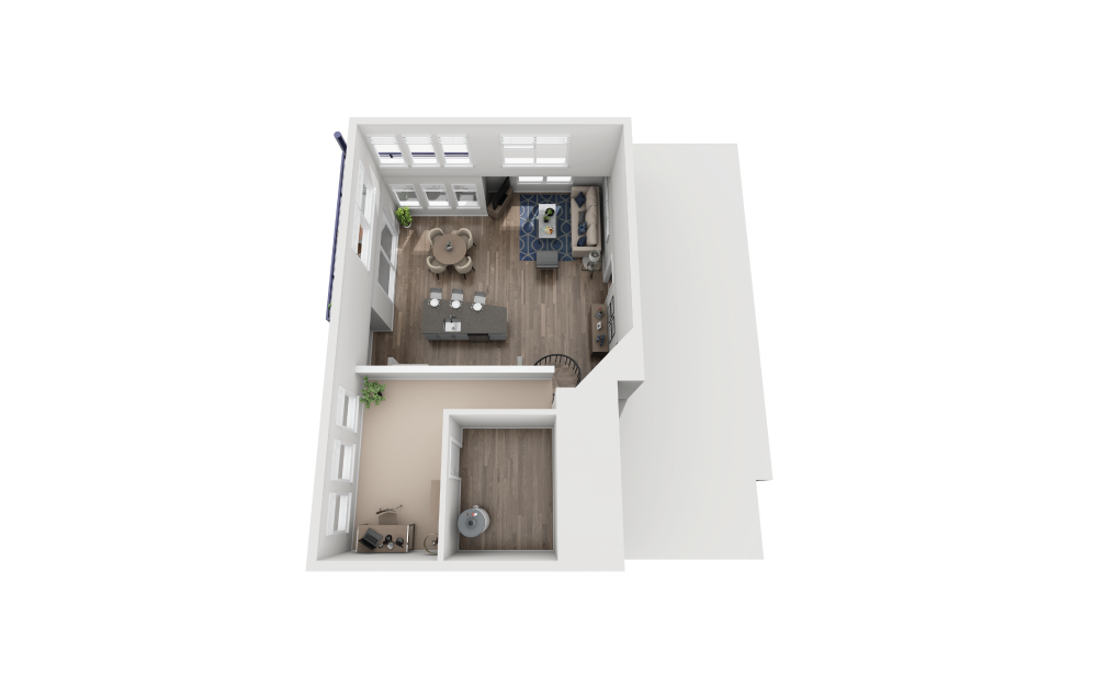 B8L - 2 bedroom floorplan layout with 2 bathrooms and 1464 square feet (Floor 2)